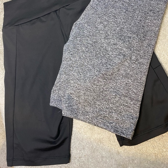 2 pairs of biker shorts. Grey & black - Picture 2 of 3